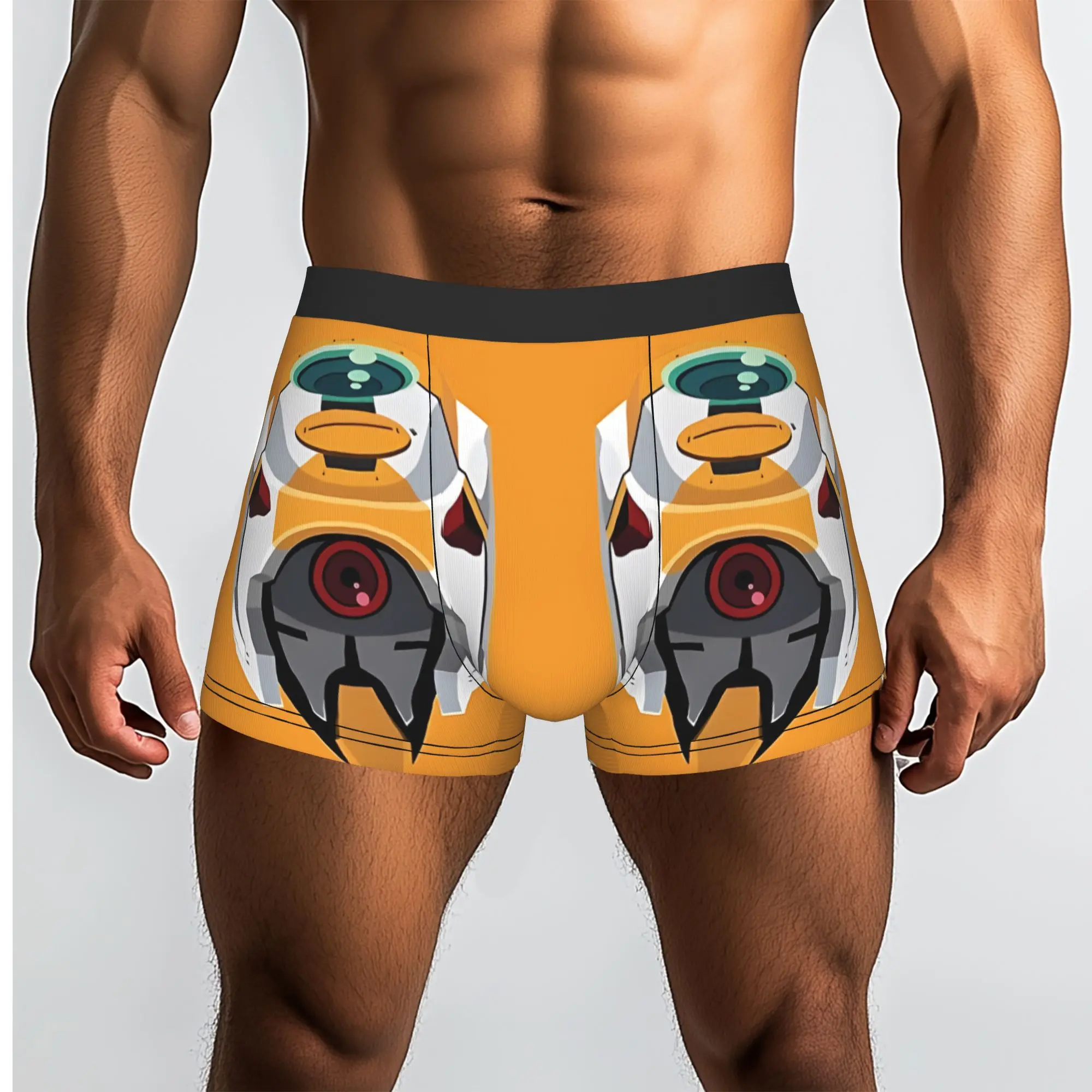 Eva 00 Flat Bandai EVA Underpants Breathbale Panties Man Underwear Print Shorts Boxer Briefs
