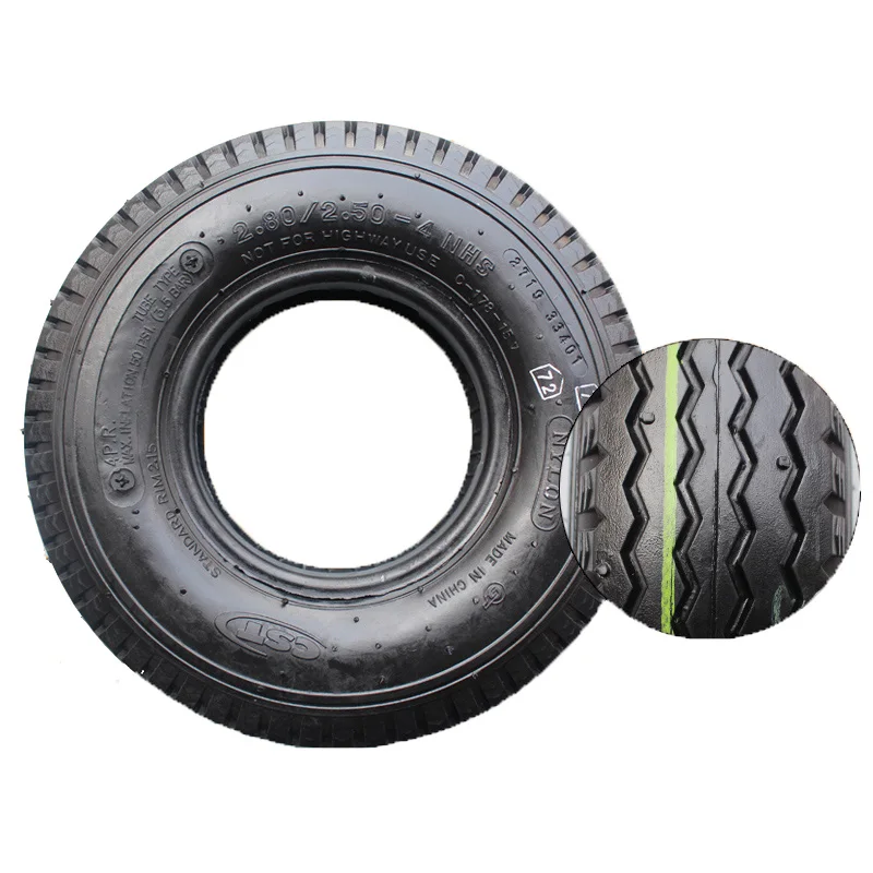 2.80/2.50-4 Inner Tube Outer Tyre 1 PCS 2.80*2.50-4 Inflation Tire for Electric Scooter Trolley Parts