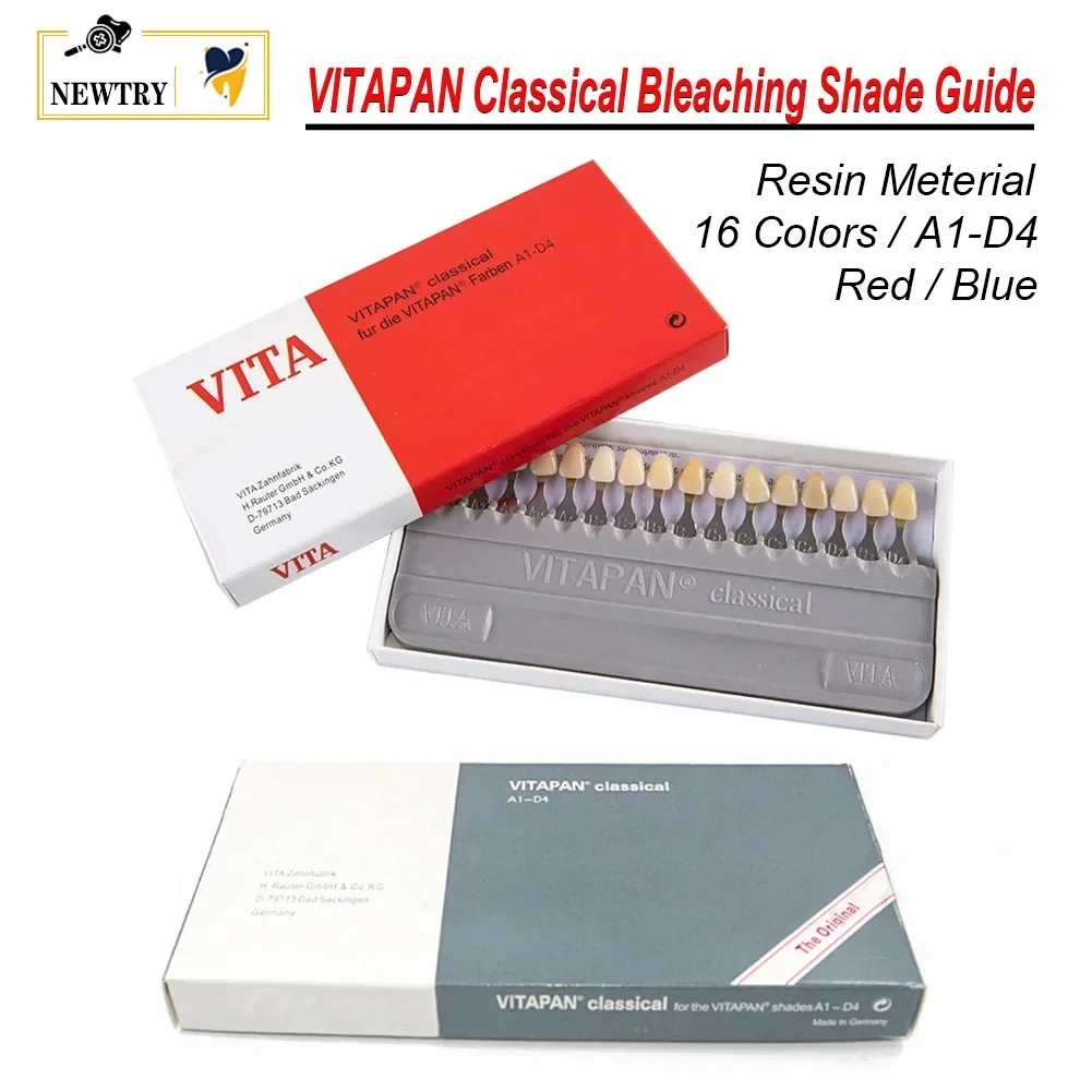 VITA 16 Colors Dental Lab Bleach Shade Guide A1-D4 Composite Resin Teeth Whitening Comparing Denture Model Colorimetric Plate