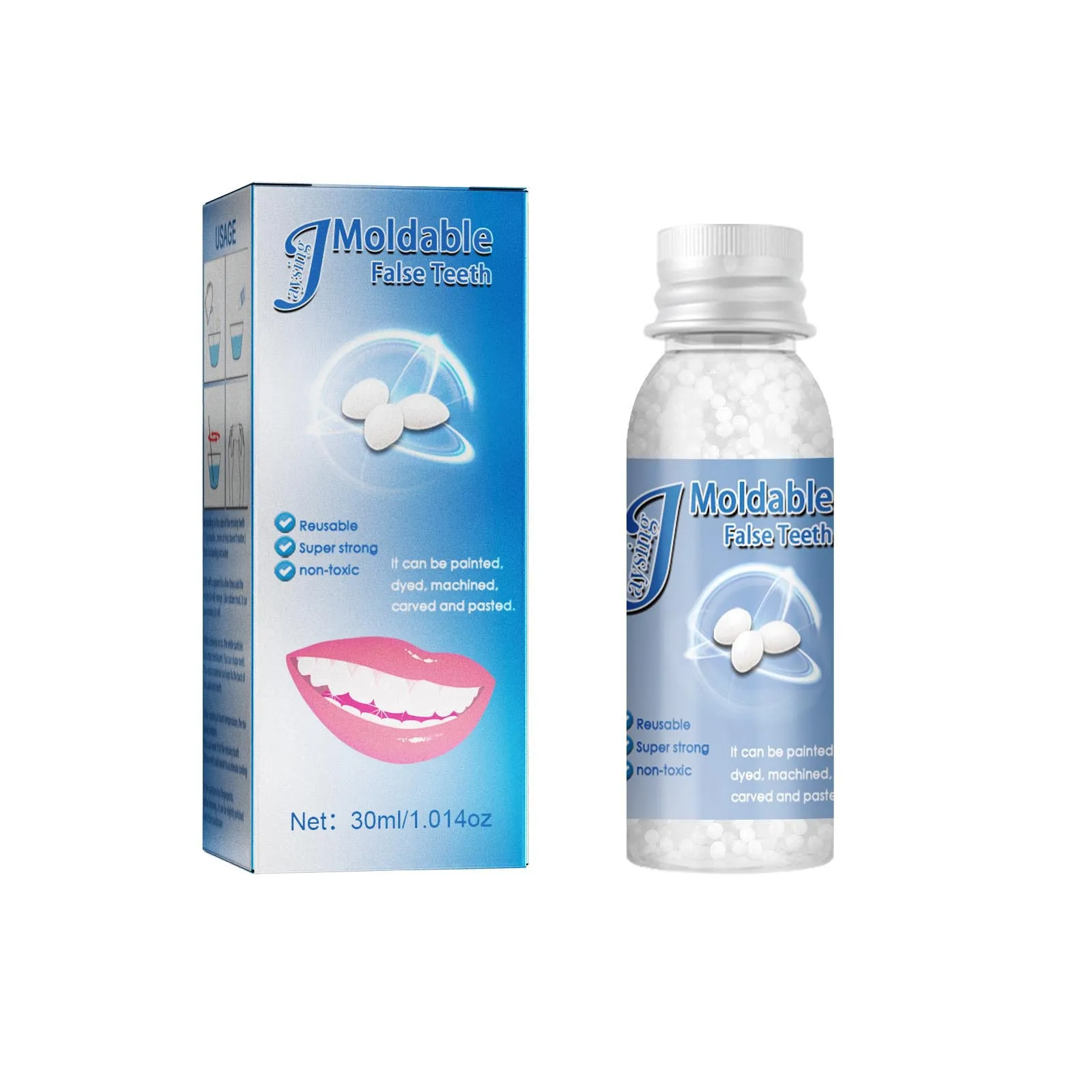 Jaysuing High Quality False Teeth Gel Can be Used To Temporarily Fill Or Fix Missing And Broken Teeth False teeth Sold Glue