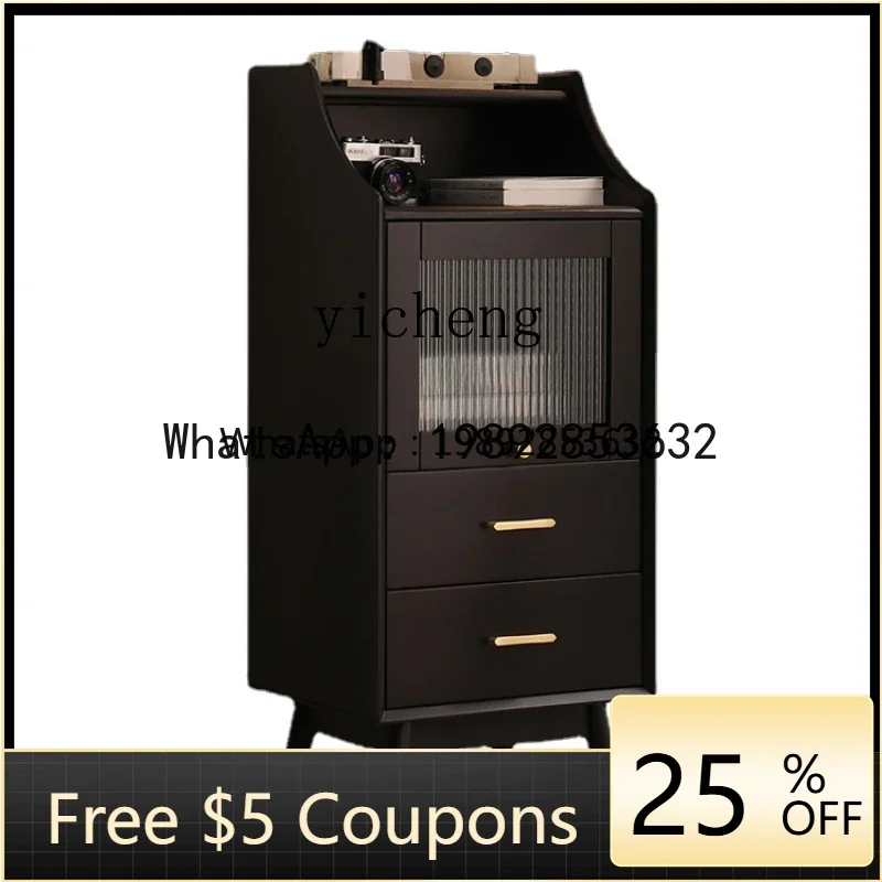 b2Side Cabinet Solid Wood Sideboard Modern Minimalist Living Room Wall Home Small Tea Cabinet