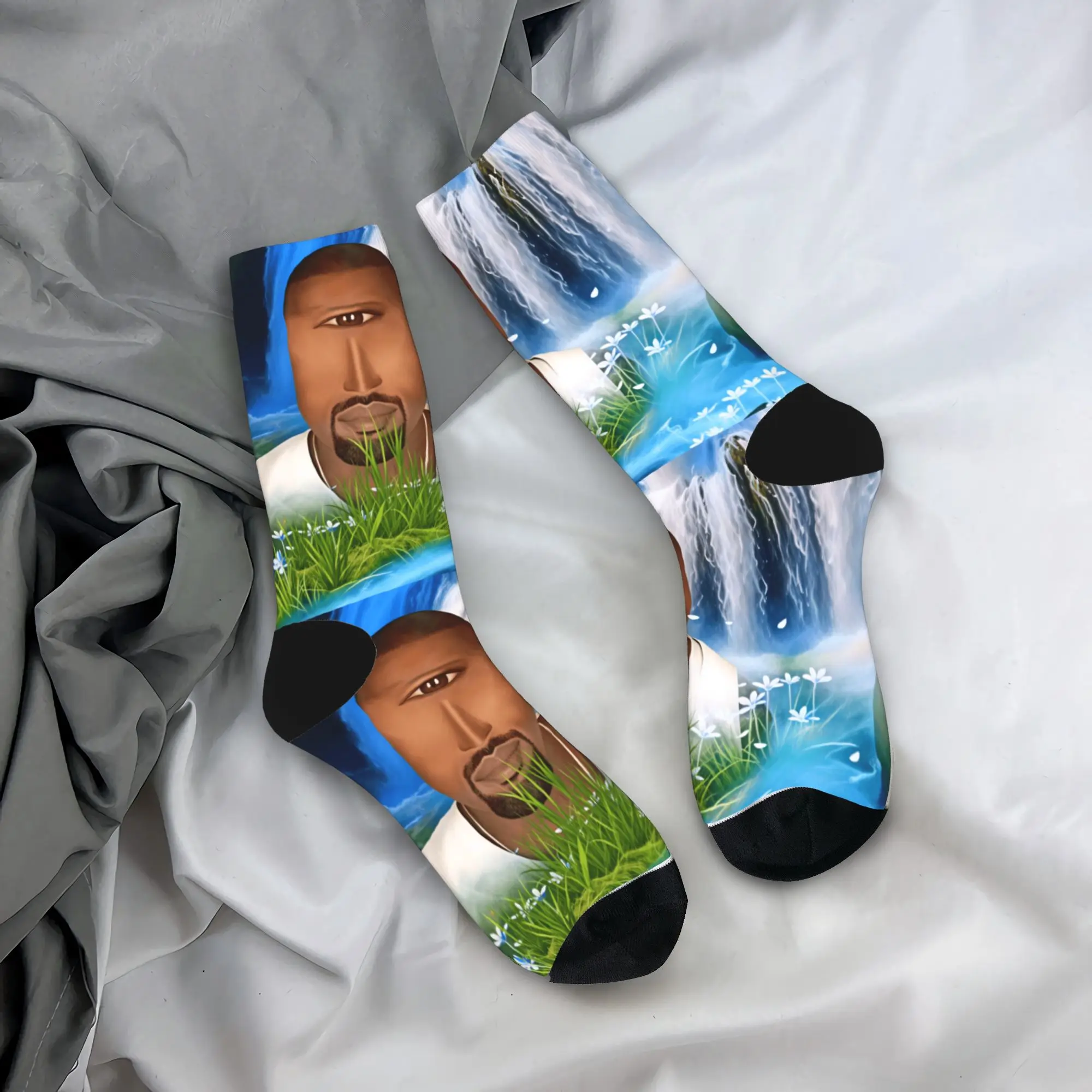 Kanye West Meme Socks  Design Stockings Anti Skid Men Socks High Quality Winter Elegant Running Socks