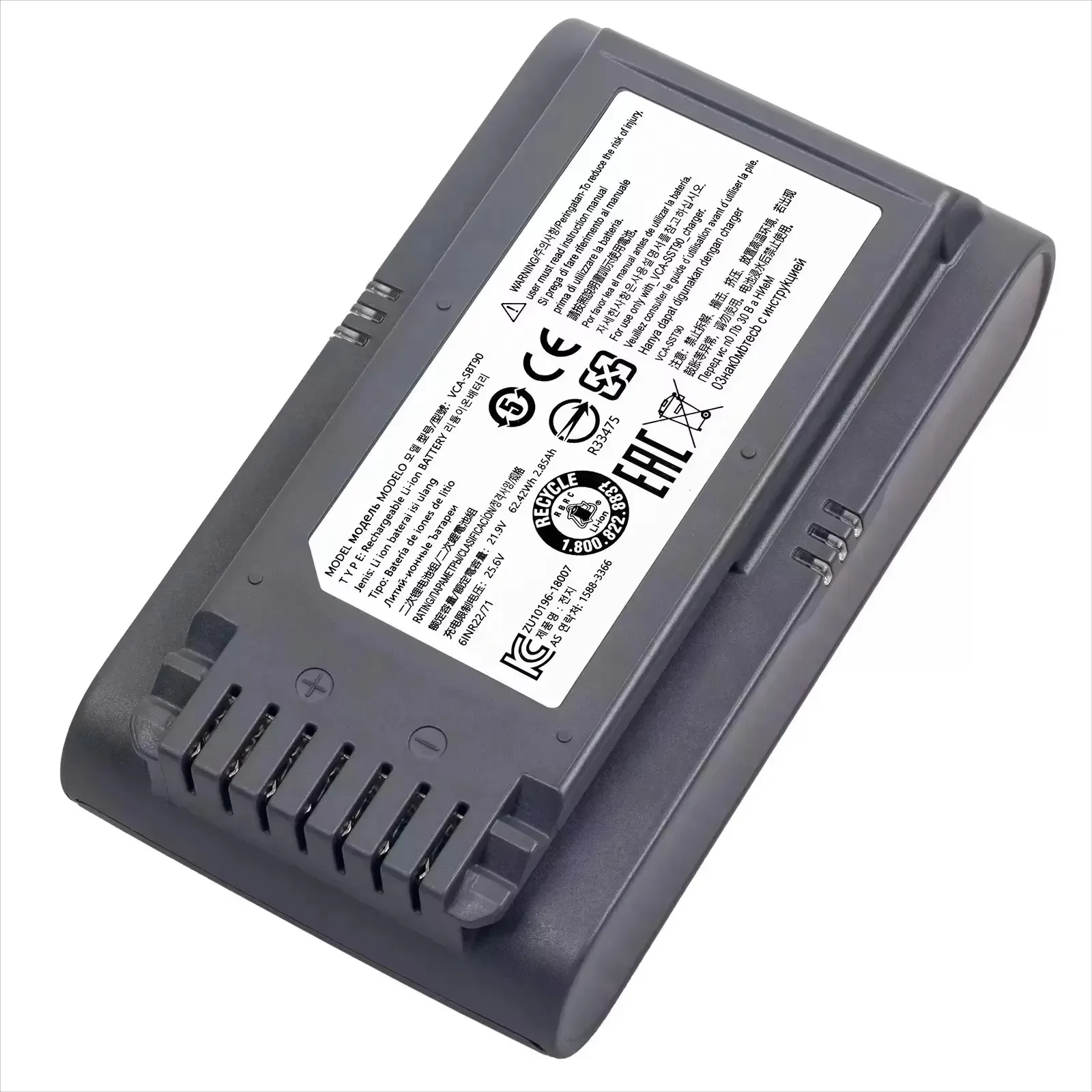 แบตเตอรี่เครื่องดูดฝุ่นคุณภาพสูง 21.6V 5000mAh รุ่น VCA-SBTA60 สำหรับ Samsung Jet 60 แบตเตอรี่แบบชาร์จได้