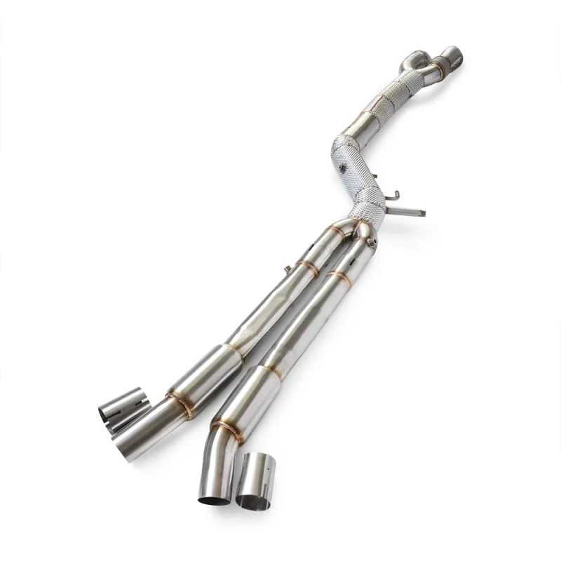 For BMW M3 M4 G80 G82 3.0T 2021-2023 Stainless Steel Exhaust Middle Pipe with Insulated With Resonator sports car exhaust