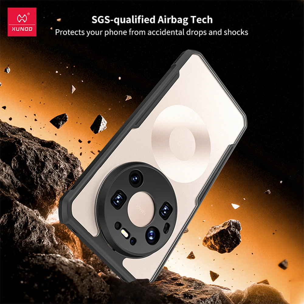 Xundd For Huawei Mate 80 Pro Mate 80 Pro Max Case,Airbag Shockproof PC&TPU Back Transparent Cover Anti-Fingerprint&Non-Yellowing