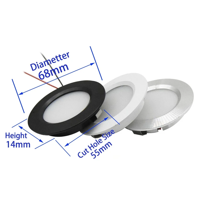 Mini Downlight LED Ultra-thin 3W Embedded Spotlight Ceiling DC12V 24V Kitchen Bathroom Mirror Headlights Built in Spotlight