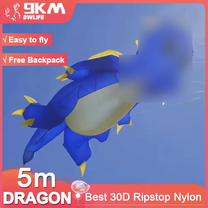 Ligne de cerf-volant Dragon 9KM 5m, pendentif de blanchisserie, cerf-volant gonflable doux pour Festival de cerf-volant, tissu en Nylon Ripstop 30D (accepter la vente en gros)