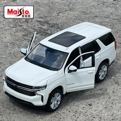 Maisto 1:24 2021 Chevrolet Tahoe SUV Alloy Car Model Diecast Metal Off-road Vehicles Car Model High Simulation Children Toy Gift