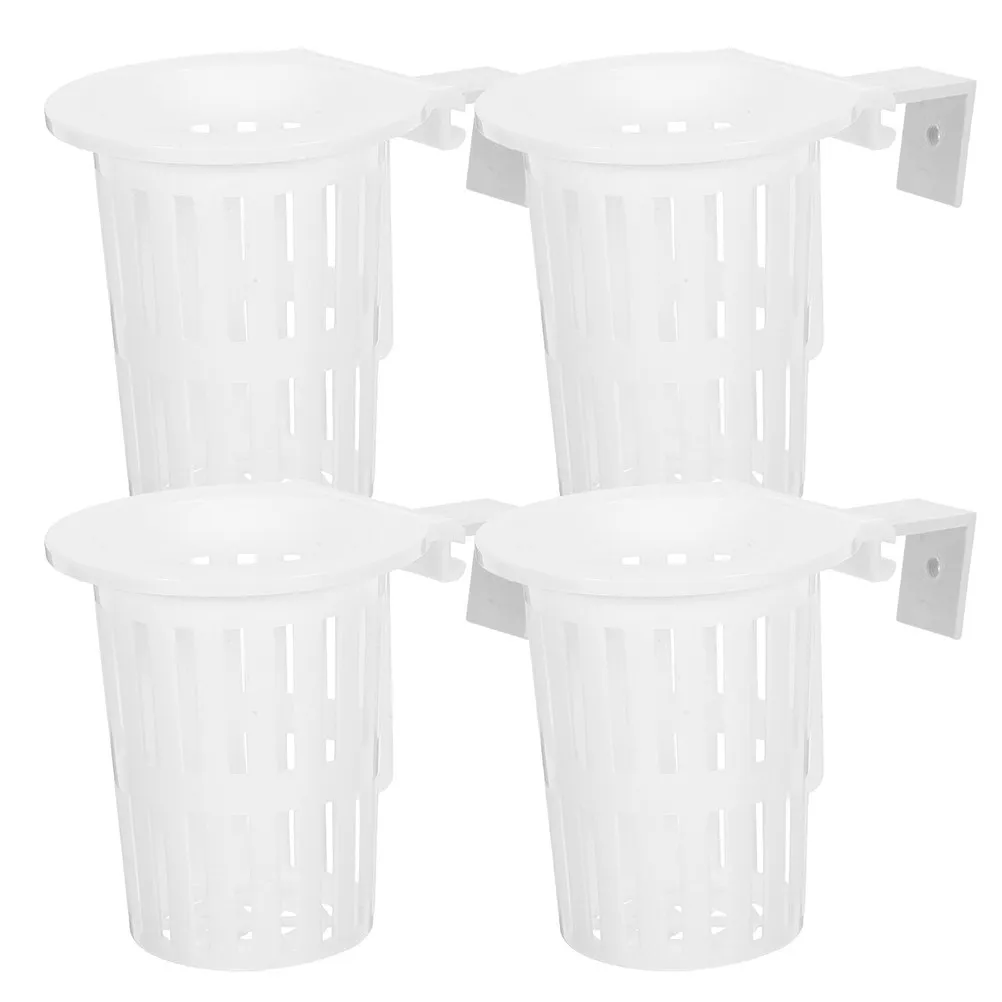 4Pcs Wall Mounted Hydroponic Sweet Potato Planter Baskets Hanging Aquarium Planter Cups Aquatic Plant Holders Fish