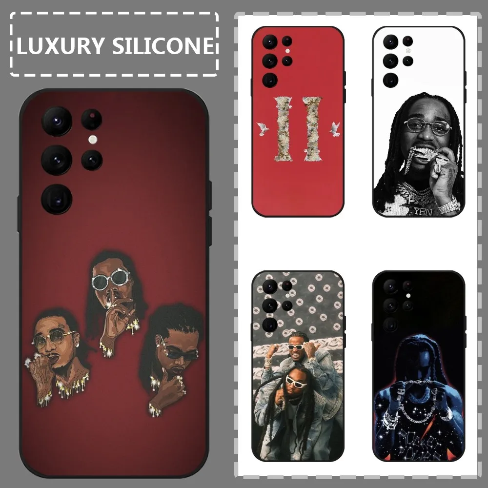 M-MiGos Q-QuAvoS Singer Phone Case For Samsung Galaxy S24 Ultra S22 S23 Ultra S21 S20 5G Protective Silicone TPU Funda