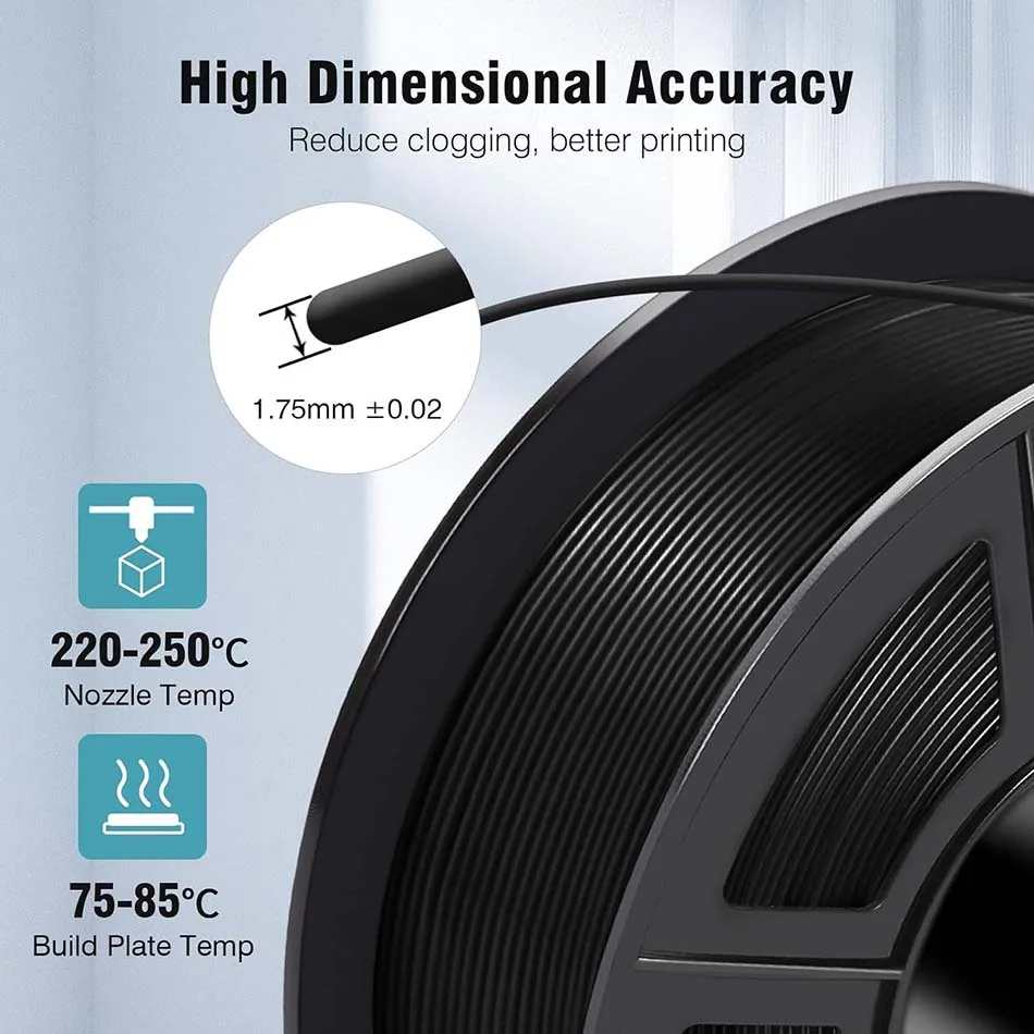 Filament do drukarki 3D JAYO PETG 1.75mm, filament do drukarek 3D FDM, PETG, starannie nawinięty materiał do druku 3D, 1.1kg/10 rolek — zdjęcie produktu 4