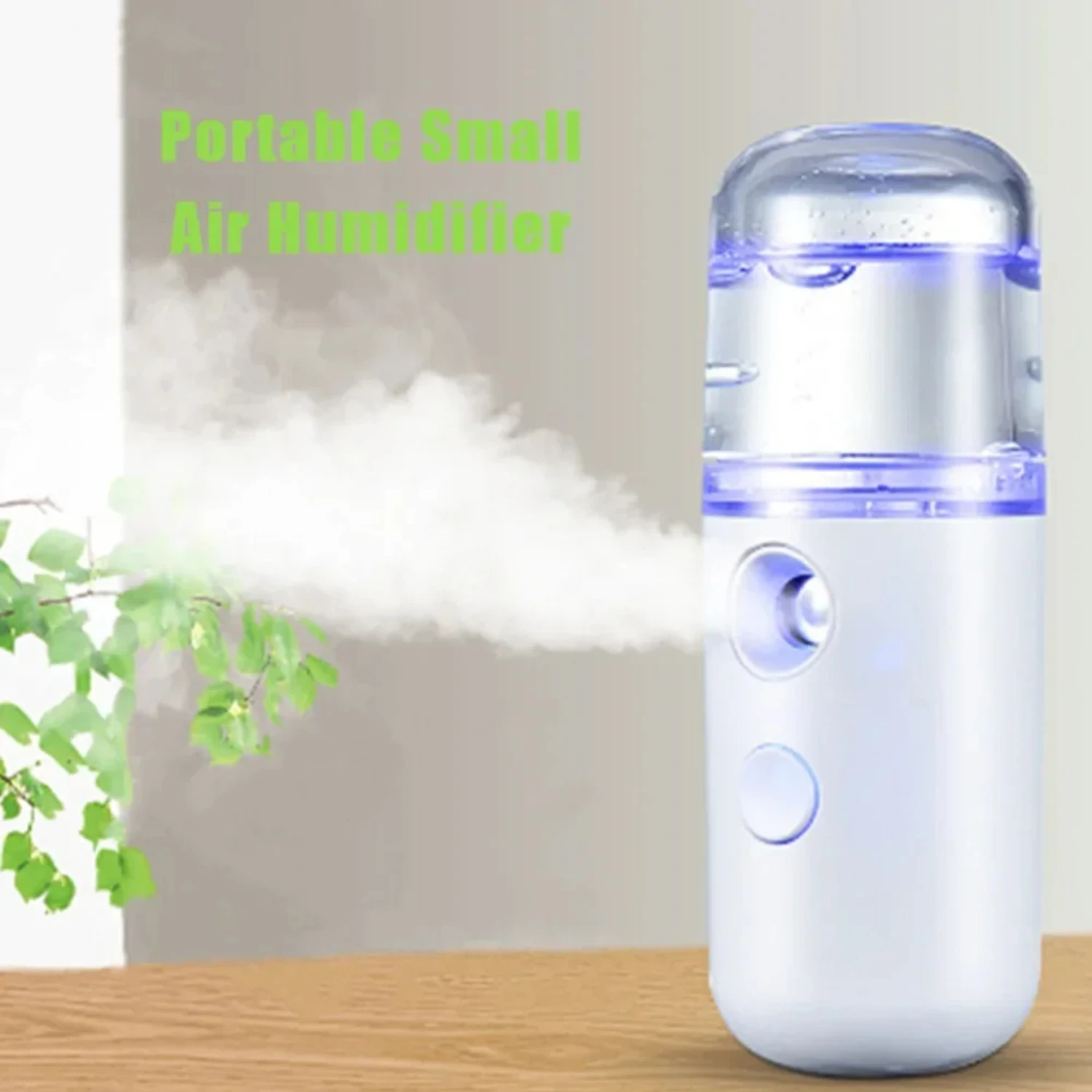 Compact and Convenient Mini USB Rechargeable Handheld Air Humidifier - Powerful On-the-Go Hydrating Mist Diffuser - Healthy Skin