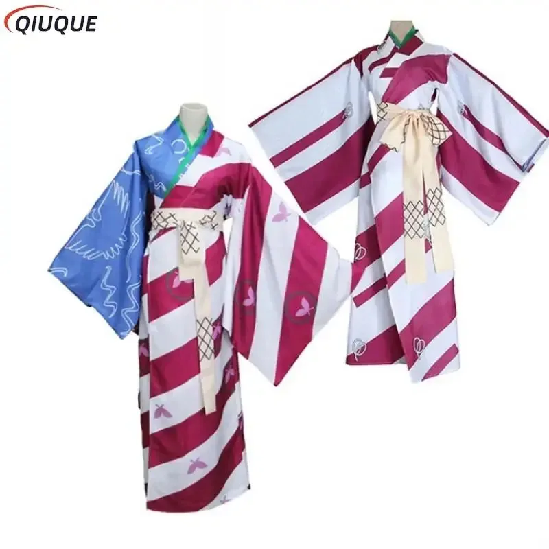 

Anime Inuyasha Kagura Print Kimono Cosplay Costume Halloween Carnival Party Suit For Women Role Play Outfits