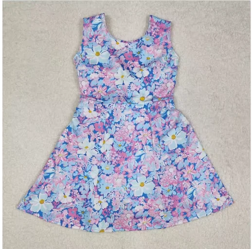 

Summer Athletic Acive Wear Under Short Baby Girls Blue Football Vest Top Yoga Sports Clothes