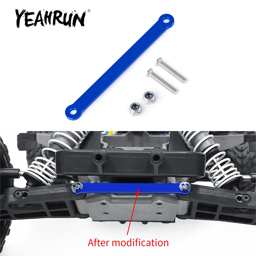 YEAHRUN, barra de amarre de placa de presión de brazo oscilante inferior delantero de aleación de aluminio para Slash 2wd 1/10 RC Car Monster Truck, piezas de mejora