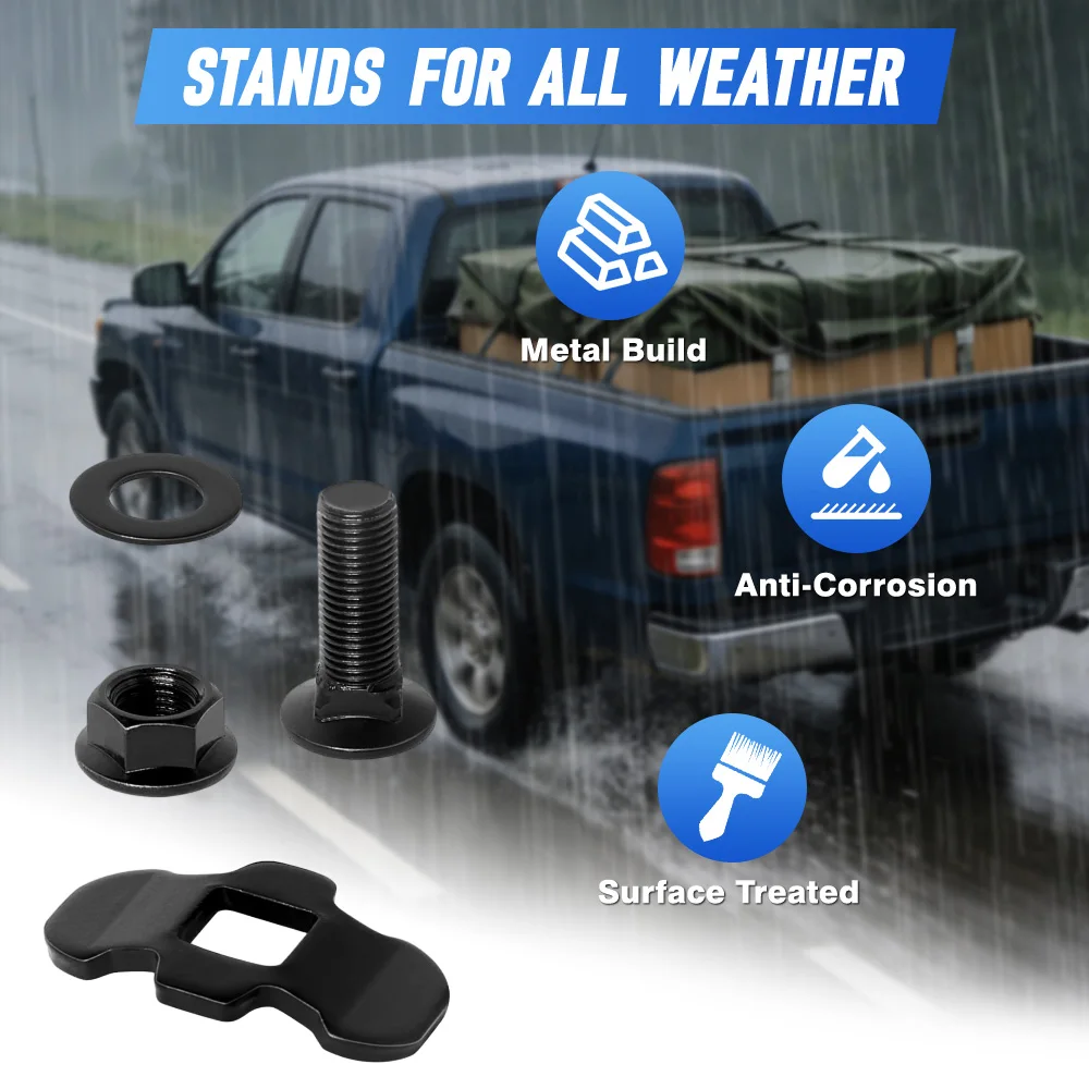 L-Track Double Lug Threaded Stud Fitting 3/8-24 Bolt Tie Down Anchor for Airline Track Surface Mount Cargo Management 10Pcs