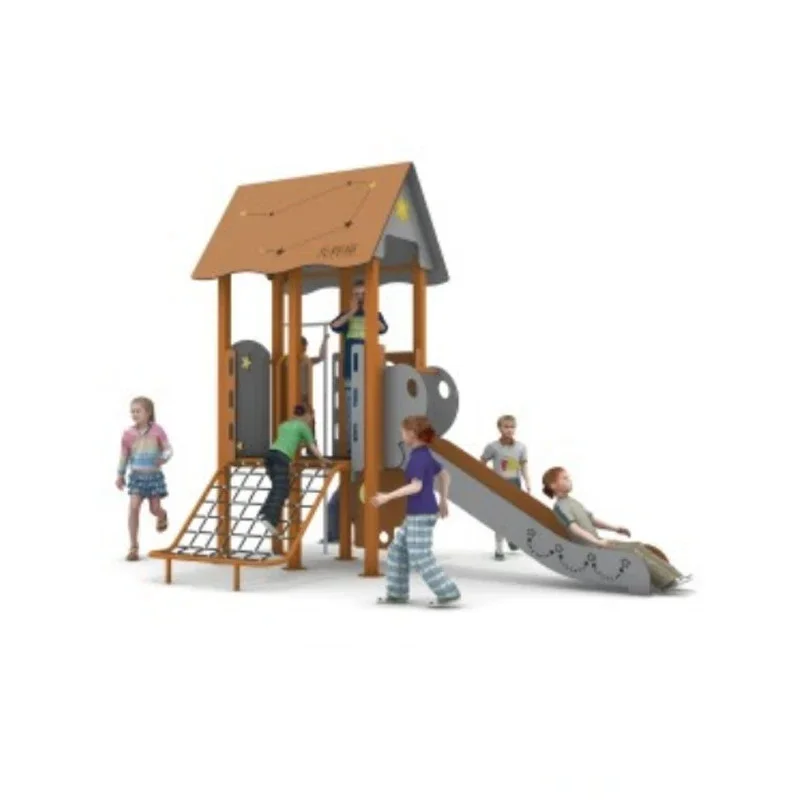 The latest log large outdoor playground, double seesaw