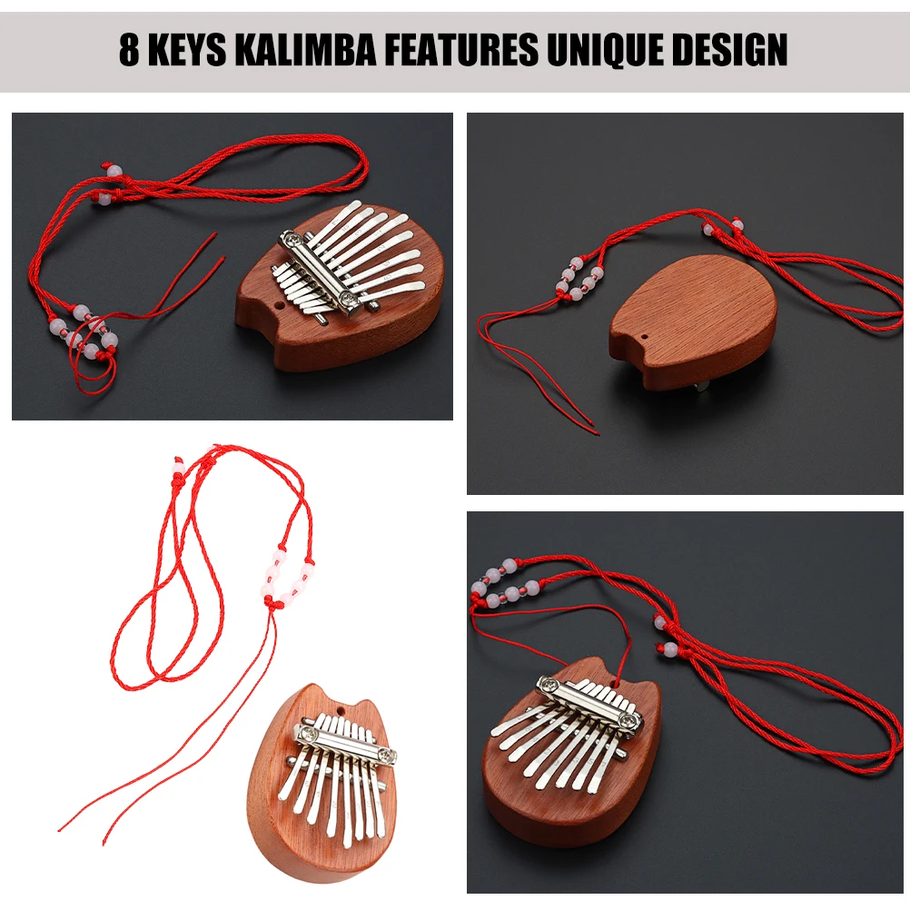 

8-Tone Wooden Kalimba Thumb Piano For Kids Mini Finger Instrument Portable Musical Gift Small Music Tool Practice Kalimba Decor