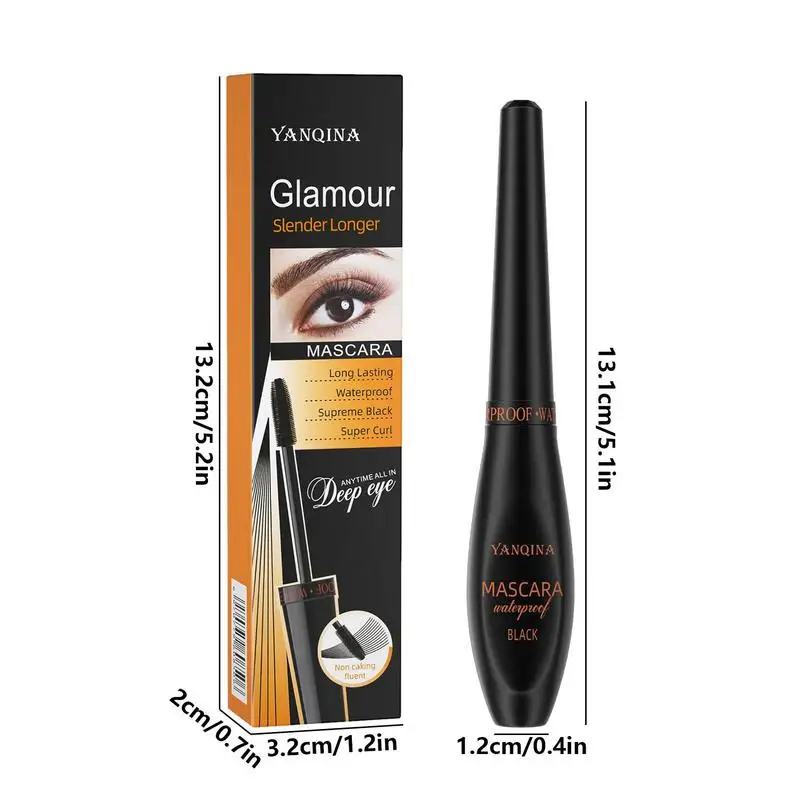 4D Silk Fiber Lashes Mascara Long Lasting Black Mascara Volume And Length Thickening False Smudge-proof Waterproof Mascara