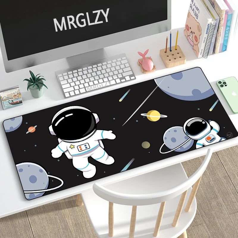 Alfombrillas grandes para ratón de astronauta de 40x90cm, alfombrilla de escritorio para juegos, alfombrilla para ratón de dibujos animados, alfombrilla de goma para teclado, alfombrilla para ratón para PC