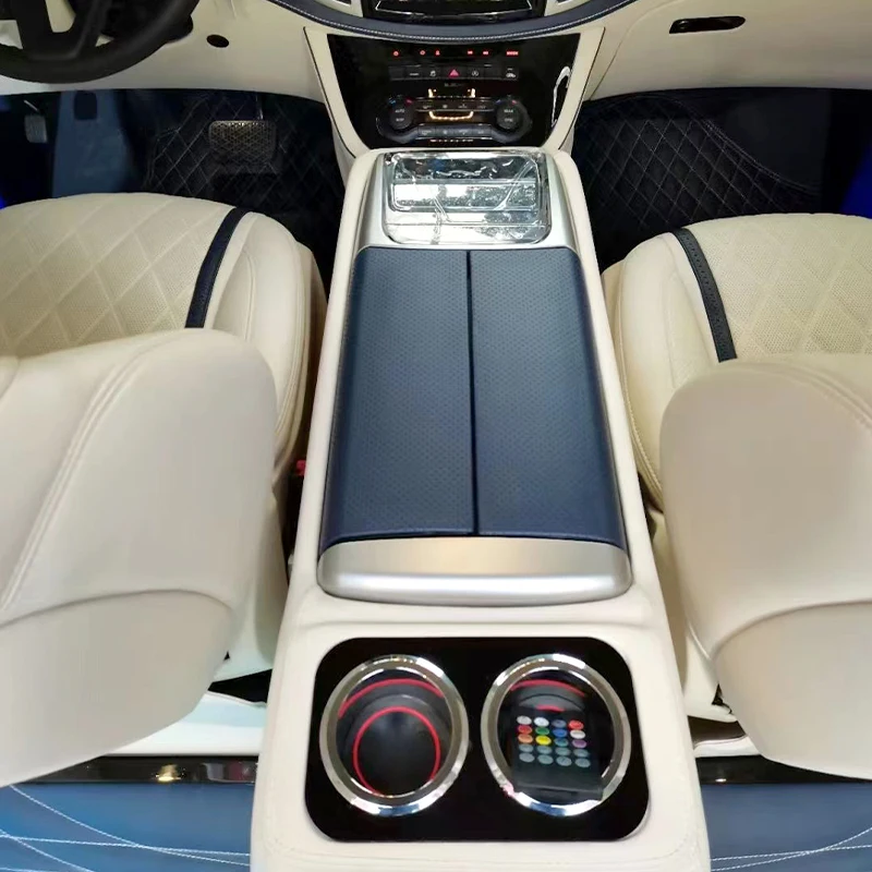 High Quality ABS Material Car Center Console Armrest Storage Box for  Benz Vito Vclass Interior Car Accessories