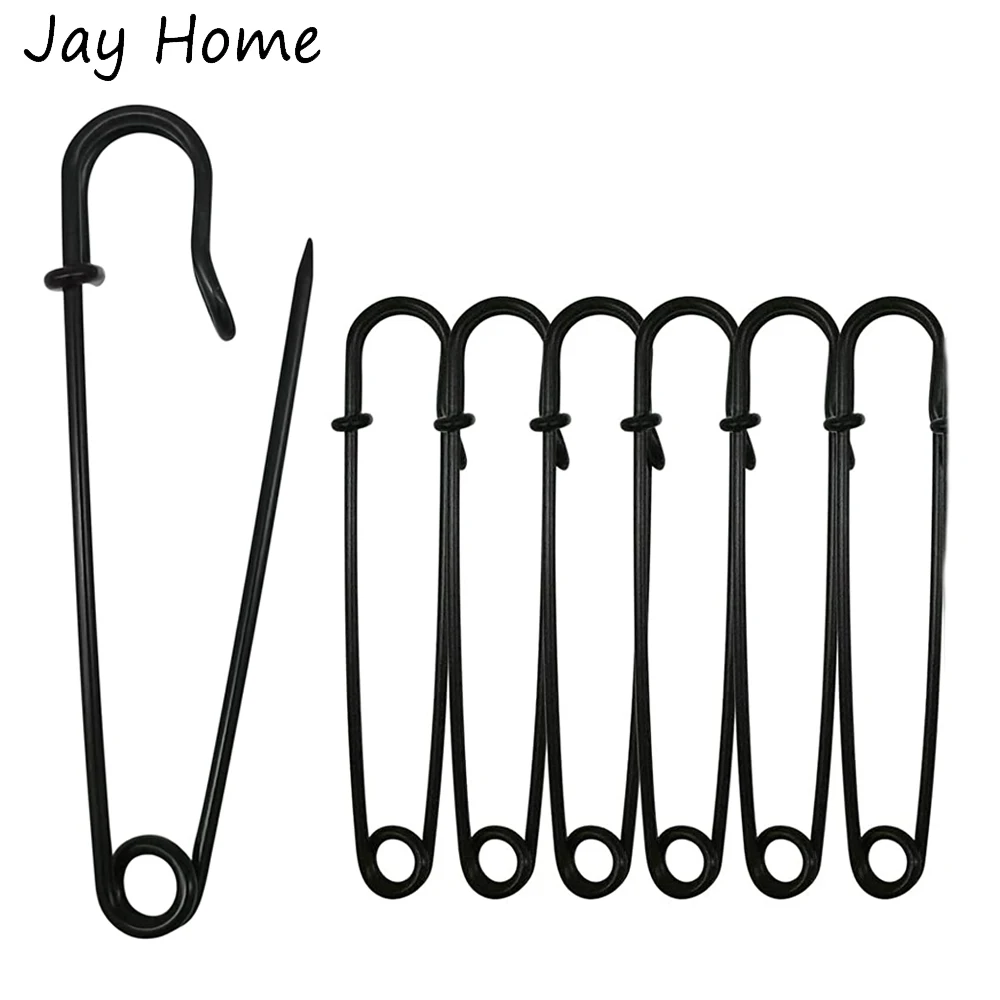 15PCS Large Safety Pin 75MM Heavy Duty Blanket Pins Steel Spring Lock Pins Strong & Sturdy Bulk Pins for Blankets Skirts Crafts