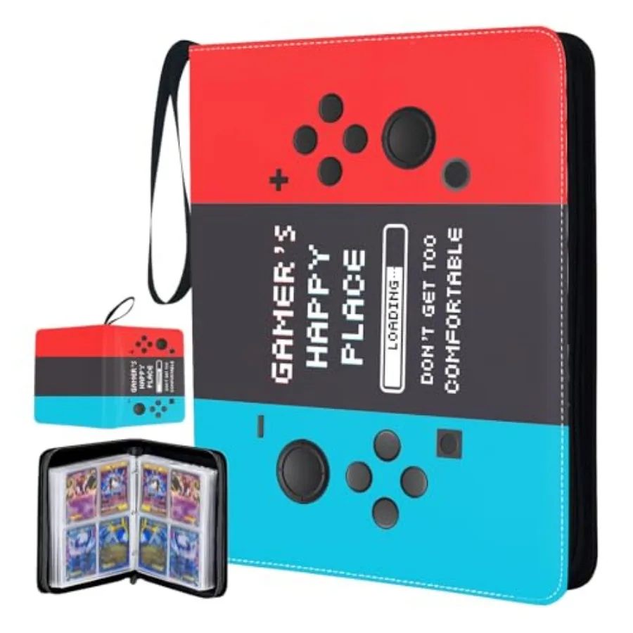 

Trading Card Binder 4 Pocket - Gaming Controller Card Binder, Game Console Cards Binders for Boys s Players Teens, Collectible