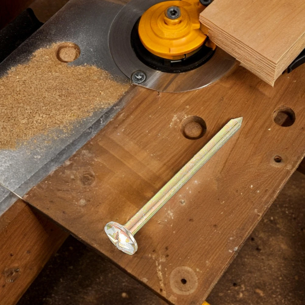 8pcs Ground Survey Nails Stainless Steel Metal Marking Stakes Durable Lawn Garden Boundary Measurement Pegs Tool