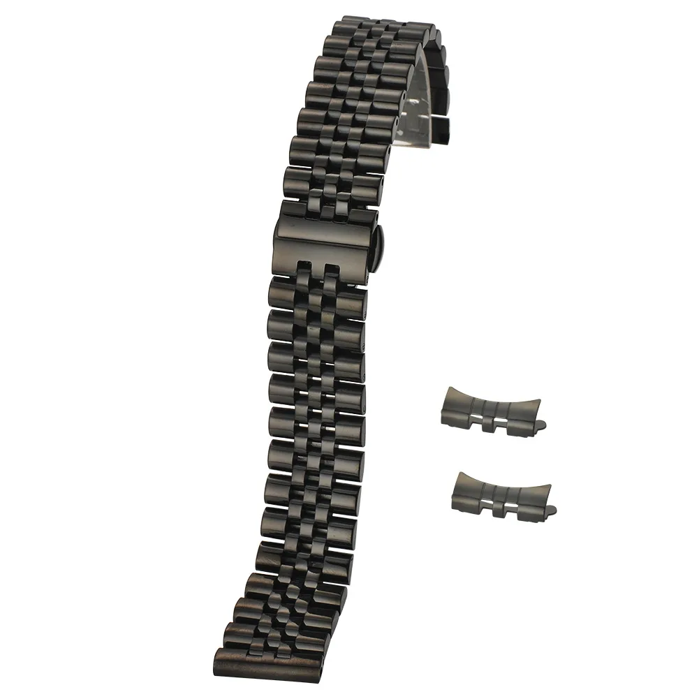 Fit Datejust Log Series Jubilee Watch Band 12 13 14 16 17 18 19 20 21 22mm Stainless Steel Strap Bracelet Flat Arc Interface image 3