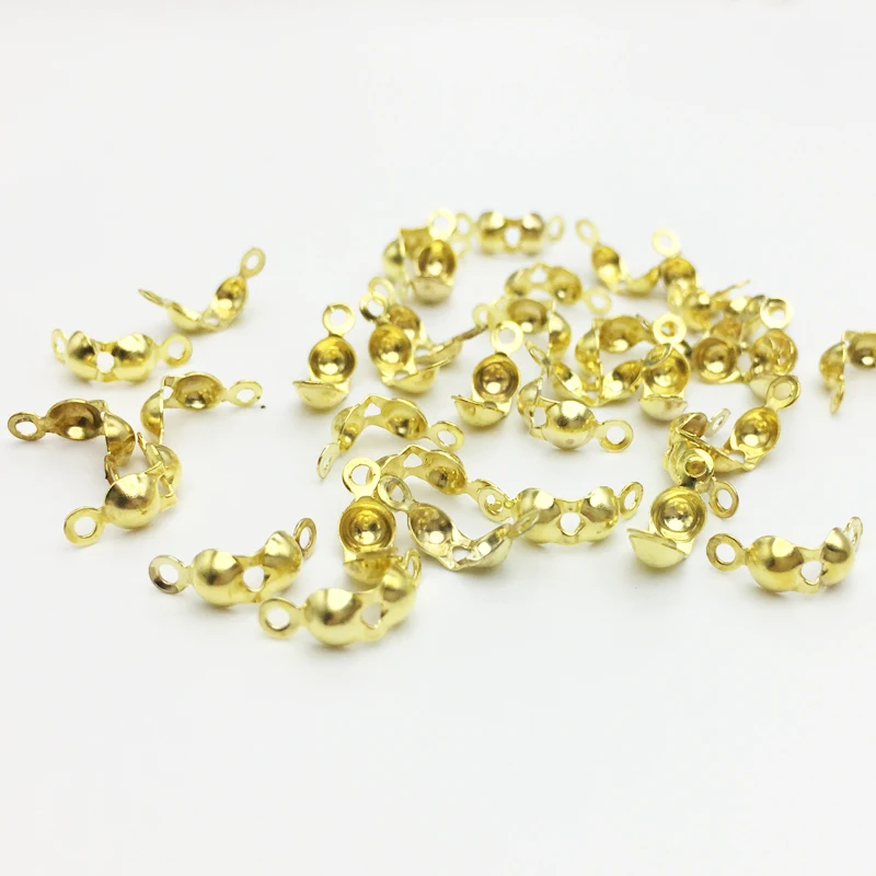 200pcs/Lot Gold Color/Bronze/Rhodium Connectors Clasps 4mm Ball Chain Components Jewelry Accessories