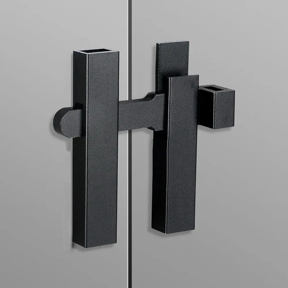 Aluminum Alloy Door Latch 180 Degree No Punching/punching Required Door Bolt Multifunctional Surface Mounted Door Lock Window