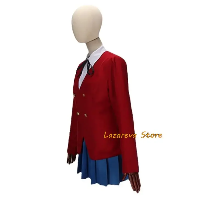 Anime tiger×dragon! tordora! Aisaki taiga cosplay costume wig red JK uniform leather shoes woman sexy kawaii Campus Party suit