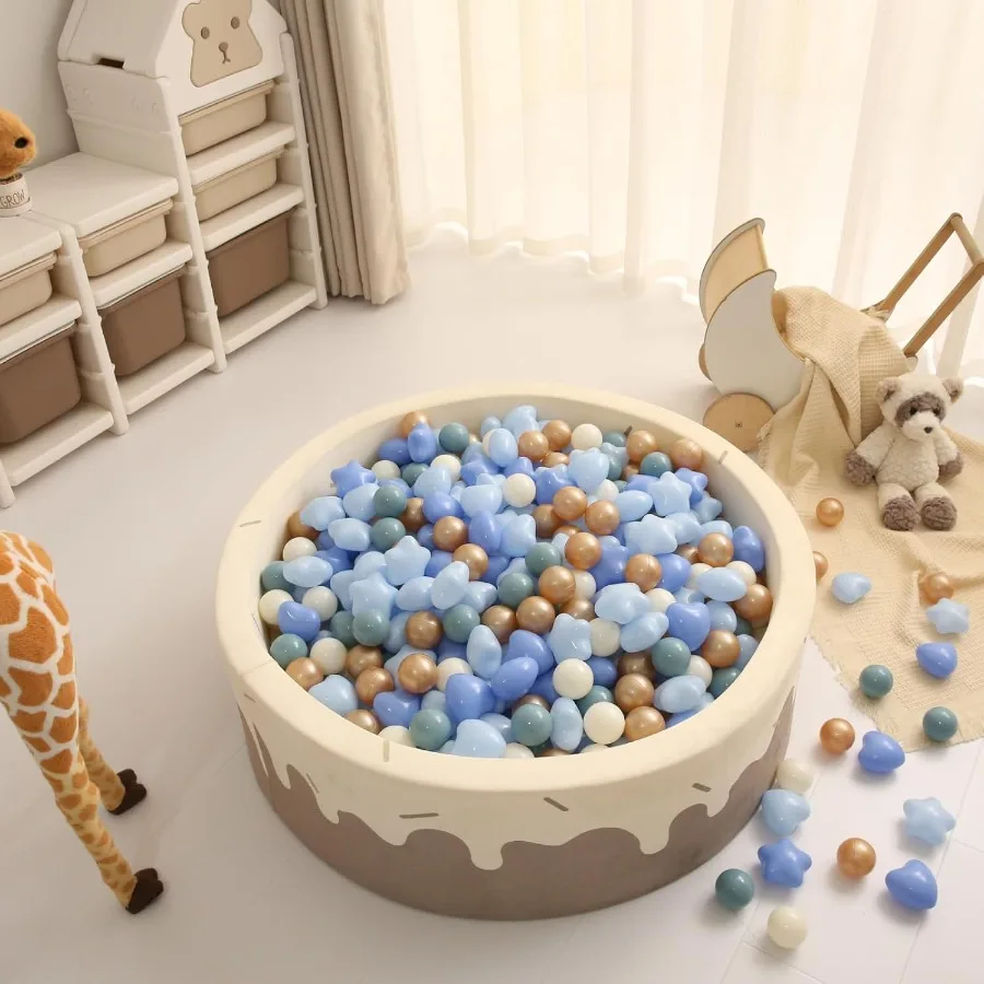 Star Ball Pit Balls for Toddlers - Large Shaped Plastic Balls for Baby Ball Pits, Play Tent, Baby Pool, Water Toys, 100Pcs