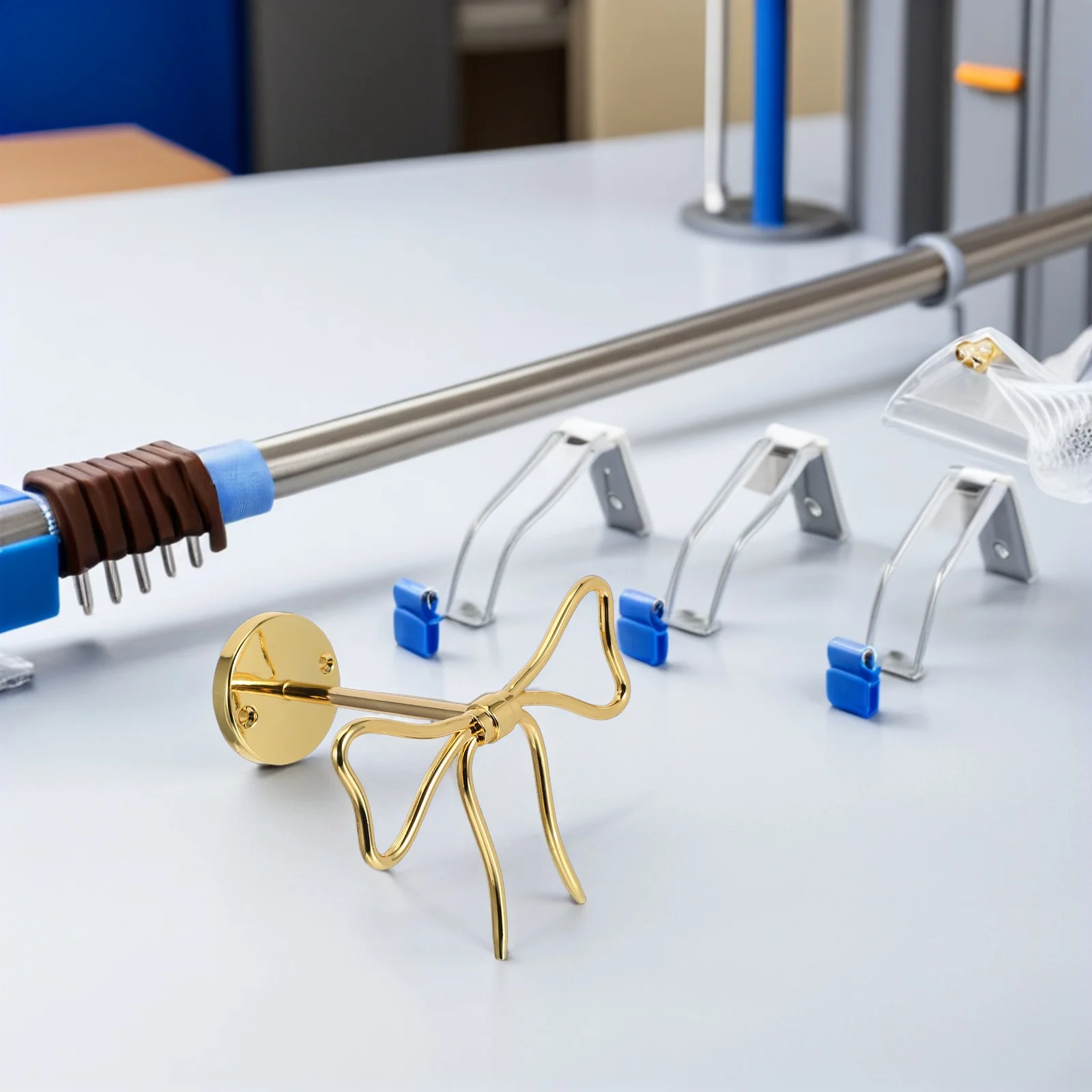 

2pcs Metal Curtain Hooks Zinc Alloy Bow Style Holdbacks Wall Mounted For Bedroom Bathroom Drapery Decorative Tiebacks Heavy Duty