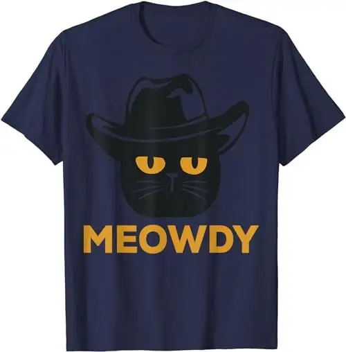 Meowdy Meme Mashup S Meow Howdy Cowboy Cat T Shirt Sweat 35987