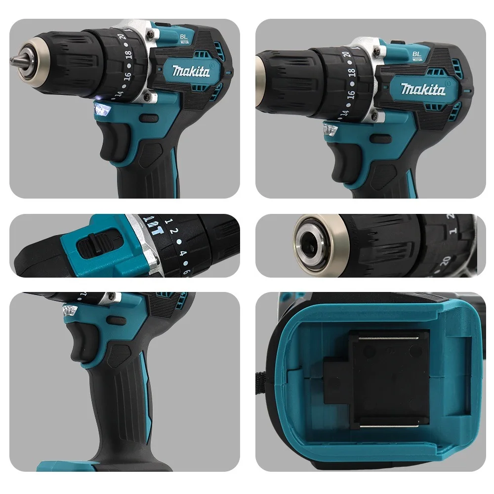 Makita DDF487 Screwdriver Cordless Percussion Drill 18V Electric Variable Speed Brushless Motor Impact Power Tools Power Drill