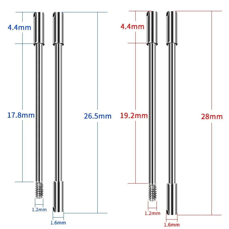 26.5mm 28mm Solid Stainless Steel Connection Repair Install Glossy Screw Rod for AP Royal Oak Offshore Watch Strap 15400 15703 - Image 3