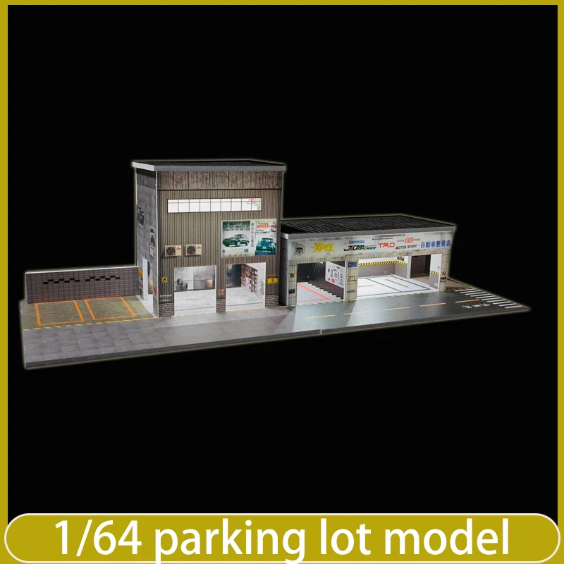 1/64 Parking Scene Model Modification Suitable for Small Scale Alloy Car Models To Take Photos and Collect