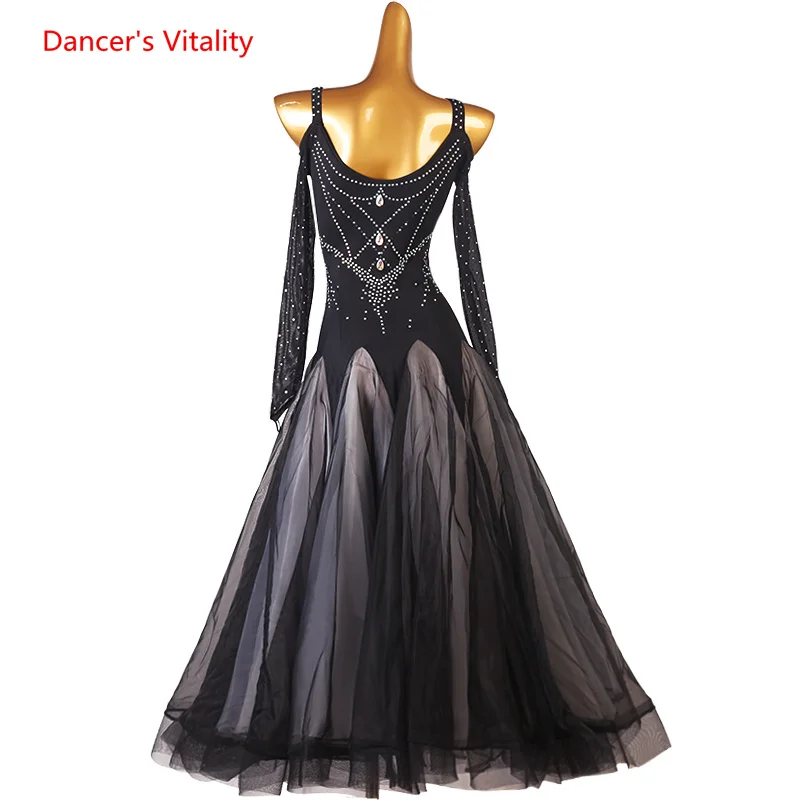 Modern Dance Skirt  for Women National Standard Dance High-grade Dress Waltz Group Dance Performance Competition Costumes Outfit