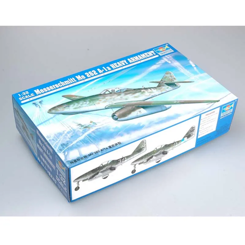 

Trumpeter 02260 1/32 Messerschmitt Me 262 A-1A Тяжелая армия Военная Коллекционная пластиковая сборная модель игрушечного строительного комплекта