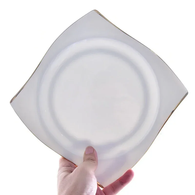 Ceramic Bowl Dish Set, Bone Porcelain Tableware, Creative Phnom Penh Dishes & Platesset, Square Plates, Kitchen Dinnerware