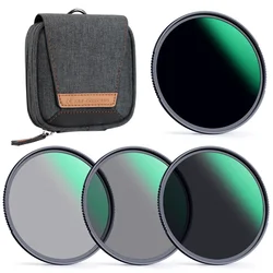 K&F Concept 4pcs ND4 ND8 ND64 ND1000 Filter kits for Camera Lens with Filter Pouch 49mm 52mm 55mm 58mm 62mm 67mm 72mm 77mm 82mm