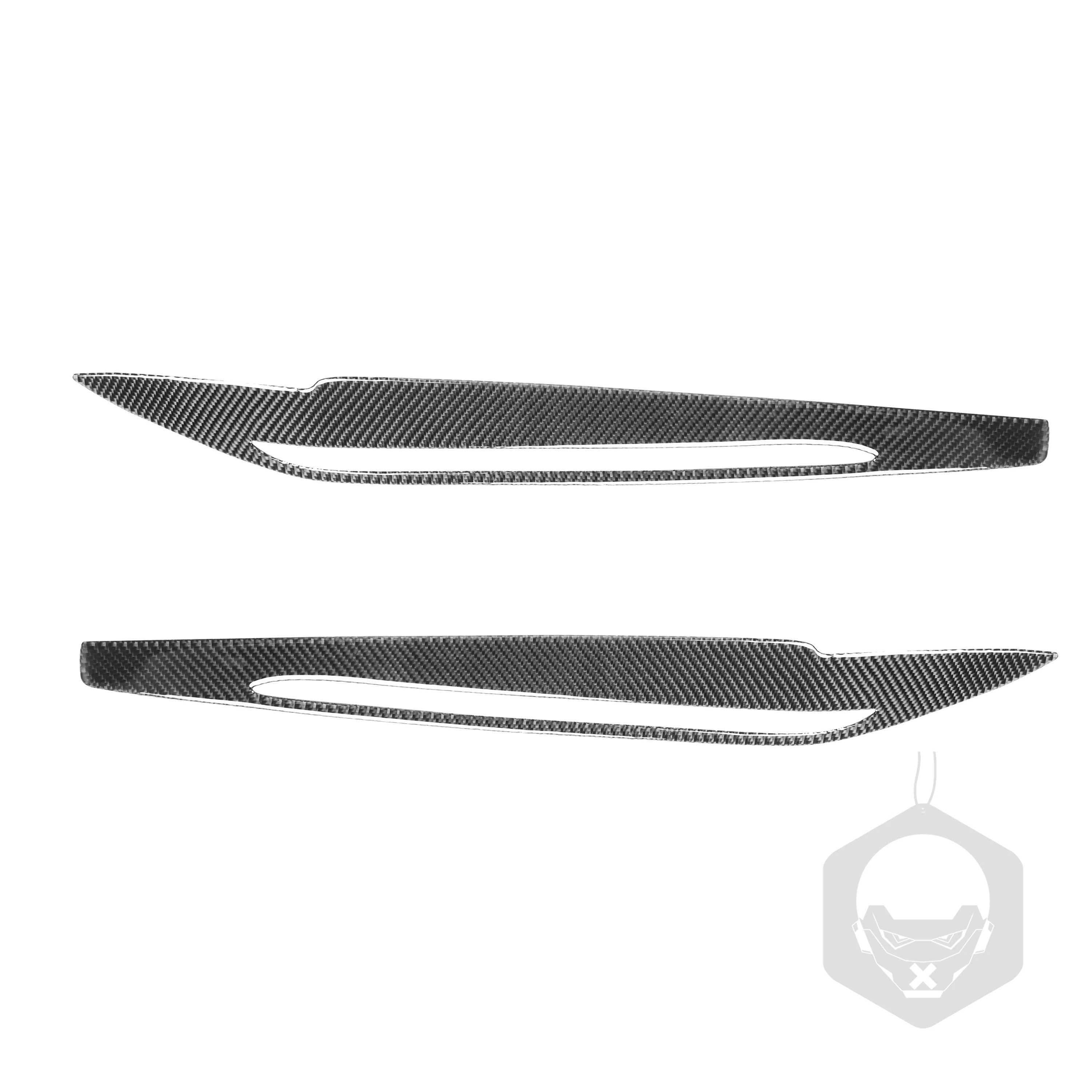 For BMW X5 X6 F15 F16 2014-2018 Carbon Fiber  Front Headlight Eyebrow Eyelid Eyelash Car Exterior Accessories Decorative Sticker