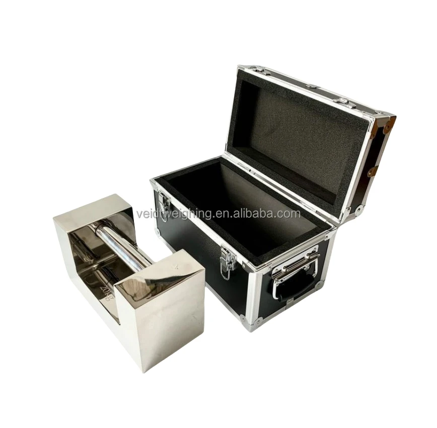 Veidt Weighing 20kg Stainless Steel Grip Handle Stackable Test Weight M1 Class Calibration Weight for Crane Laboratory Elevator