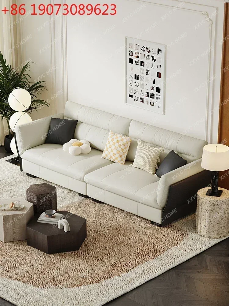 Cat Scratch Leather Sofa Living Room Large And Small Apartment
