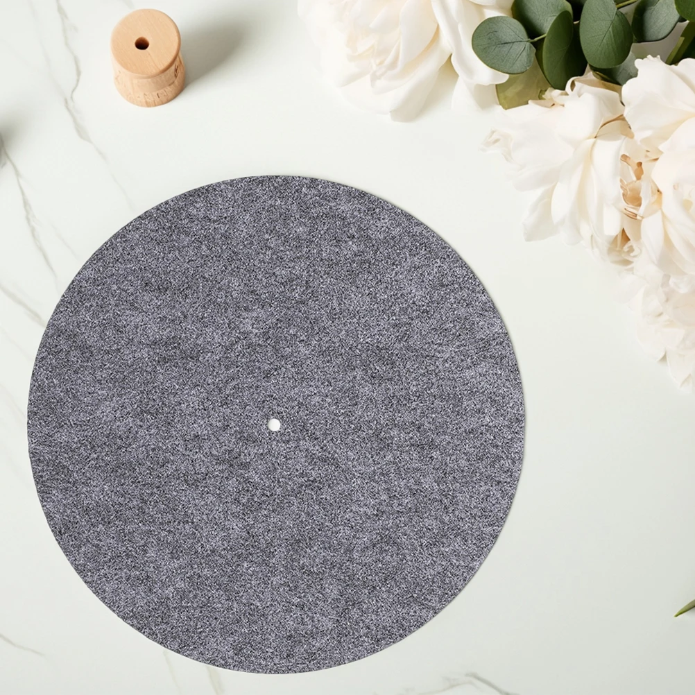 Sound Absorbing Turntable Mat Record Noise Reduction Digital Grey Felt Slipmat Pad