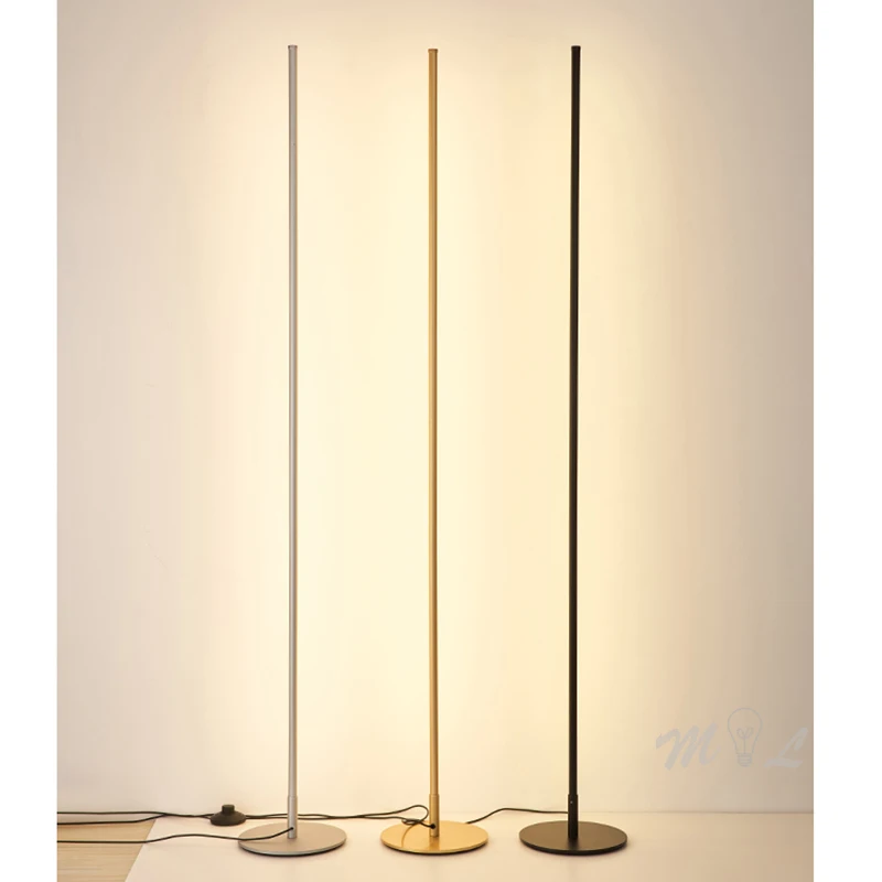 

Modern Floor Lamp Minimalist Led Standing Lamp Nordic Gold Floor Lamps for Living Room Bedroom Lamp Study Street Lamp Lambader