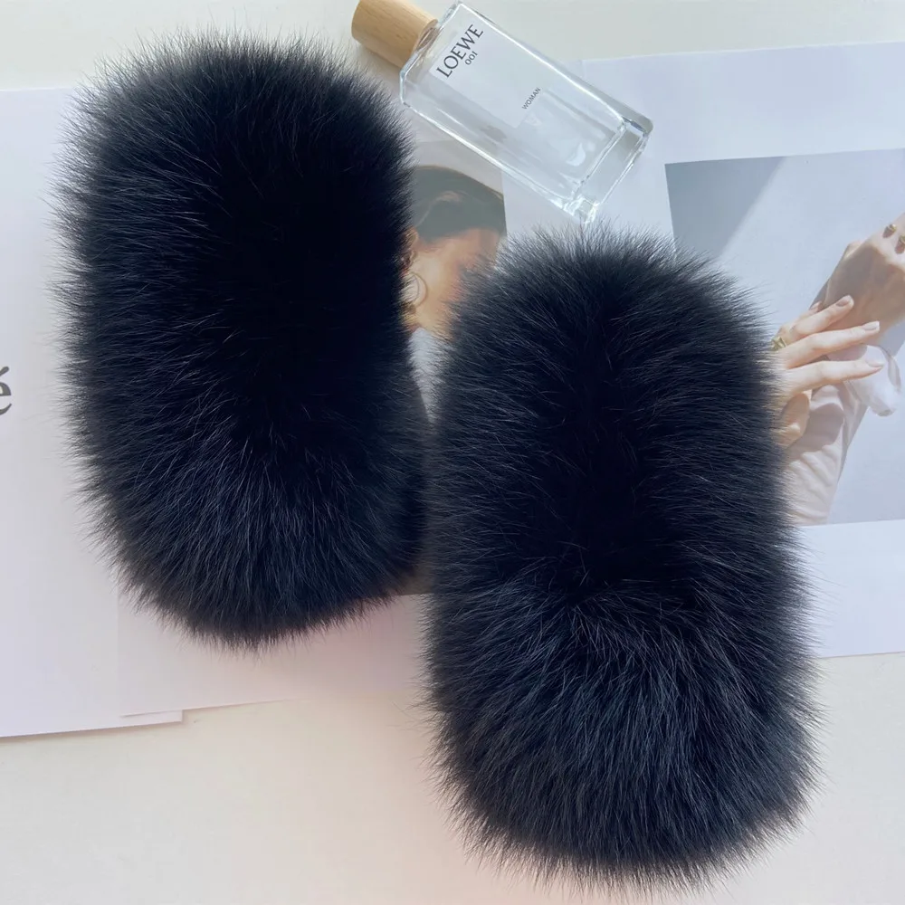 2022 Women Real Fox Fur Cuff Genuine Female Wristband Fashion Genuine Fur Cuffs for Wrist Natural fur cuffs bracelet