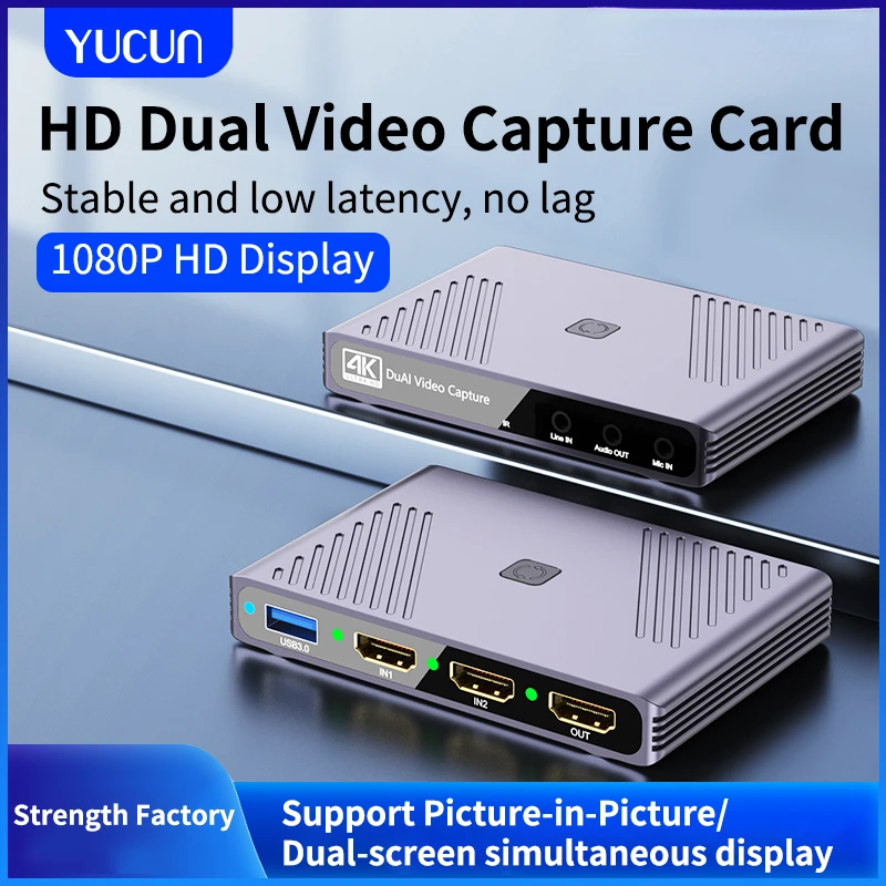 

USB3.0 Viedeo Capture Профессиональная прямая трансляция подкастинга Двойной вход HDMI для Nintendo Switch PS5 4 Захват платы камеры Xbox