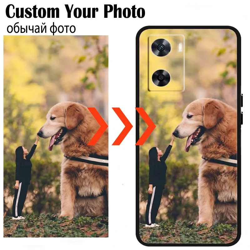 Custom Personalized Imagen Case For Oppo A57S A57 4G A57E DIY Photo Phone Cover For Oppo A77S A77 5G Cases Black Silicone Fundas